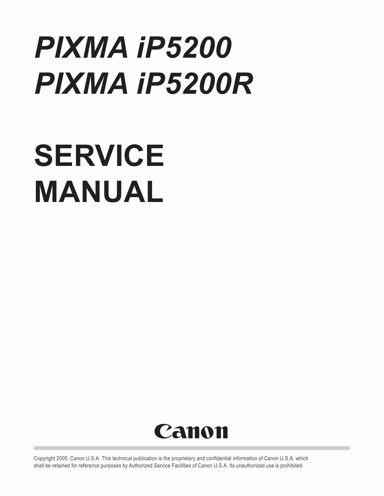 Canon PIXMA iP5200 iP5200R Service Manual-1